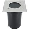 Zarivy Incasso esterno quadrato 1xGU10 in nichel, dimensioni 13x11x11 cm. Grado IP65, ideale per tagli di 10,5 cm, perfetto per illuminare i tuoi spazi esterni.