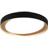 RL LIVE YOUR LIGHT Reality Leuchten Zeta R62712402 - Lampada da soffitto a LED, in plastica, colore nero o oro, con LED da 24 Watt, telecomando