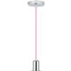 V-TAC -, serie Portalampada cromato vt-7338) lampada a sospensione cromo + Cavo, Ø36 x 60 mm Rosa