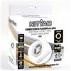 NITYAM Connettore armadio con striscia LED 1 metro bianco caldo (3000K) con rilevatore di movimento, connettore batteria, IP20 solo per uso interno