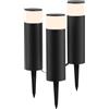 Brilliant Luce brillante da esterno Dody set di 3 picchetti da giardino in nero - | Luce da esterno Dody, set di 3 picchetti da giardino in nero