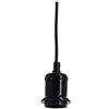 Toulum Lampada a sospensione vintage - Portalampada nero - 100 cm di cavo