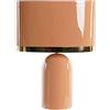 DKD Home Decor Lampada da scrivania in ferro color oro rosa 50W (37 x 21 x 52 cm)