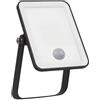 WatioWave PROIETTORE LED C/SENSORE NERO 50W 4000K 4750LM ESSENTIAL
