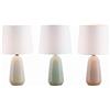 DKD Home Decor Lampada da tavolo Ceramica Poliestere (22 x 22 x 40 cm) (3 pz)