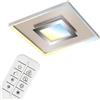 BRILONER - Lampada da soffitto a LED con telecomando, regolabile da bianco caldo a bianco freddo, plafoniera, lampada da soggiorno, lampada da camera da letto, 50x50x6 cm, nichel opaco