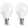VoltShine Lampadina LED G45 E14 6 W, 2 pezzi, luce calda, risparmio energetico, lunga durata, ideale per illuminazione generale e decorazione.