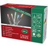Konstsmide Catena luminosa micro LED, saldata, 100 diodi colorati, trasformatore interno 24 V, cavo trasparente - 6354-523