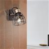 Brilliant Reece 99363/46 - Faretto da parete in acciaio, colore: Nero