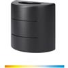 Zarivy Applique LED ovale da 6 W, 60 lm e 4000 K luce giorno. Motivo a righe. Dimensioni: 12 x 12 x 6 cm. Ideale per ambienti interni ed esterni, con protezione IP54 contro acqua e polvere.