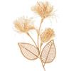 DRW Applique da parete con fiori di rattan in naturale, 3 x 33 x 65 cm