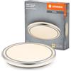 LEDVANCE Plafoniera ORBIS Helman con LED, bianco/argento, 16W, 1100lm, 3000K, 830 bianco caldo amichevole, diametro 295mm, viti di montaggio e tasselli inclusi
