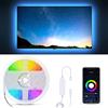 B.K.Licht Striscia LED Smart RGB, 2m, App, Wi-Fi, alimentazione USB, cambia colore con lo smartphone, adesiva, accorciabile, controllo vocale, rivestimento in silicone