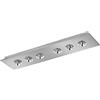Fischer & Honsel - Plafoniera con 6 LED da 4 W, nichel opaco, con paralumi cromati
