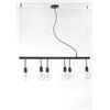 ONLI Lampada a Sospensione 6 E27, Nero, 6 luci, led, metallo