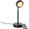 Fisura GIFTMARKET - Lampada nera sunset con 16 colori regolabili. Effetto tramonto e luce LED rilassante. Lampada decorativa e regalo con cavo USB. Misure: 26,5 cm x 10 cm