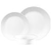 Corelle Set da tavola (12 pezzi, bianco smerigliato invernale) per 4, 4 piatti piani, piatti da dessert e ciotole, 3 volte più resistente, metà dello spazio e del peso della ceramica, fino all'80%