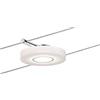Paulmann 940.90 corda System discled1 Single espansione bianco caldo 1 X 4 W LED cromato satinato 94109 corda lampada a sospensione, plastica, argento, 13 cm x 13 cm x 3,7 cm