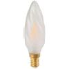 Girard Sudron 713210-LED - Lampadina a filamento a candela F6, 35 mm, attacco Edison piccolo SES, luce bianca calda, 580 lumen, 5 W, satinata