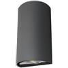 Brightium Applique LED LUXE SEMICIRCOLARE GRIGIO IP54 6W. Perfetto per illuminare i tuoi spazi con stile ed efficienza. Design moderno resistente all'acqua, ideale per interni ed esterni.