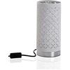 Versa - Lampada da tavolo argentata, per decorazione e mobili per la casa, unisex, multicolore