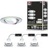 Paulmann 92435 Faretto da Incasso LED Nova Angolo Rotondo 84mm 50° RGBW+ 3x6W 3x500lm 230V tornato Alluminio pressofuso, Alu Girato