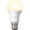 Philips Hue White Ambiance Lampadina LED Smart, Attacco a Baionetta B22, Luce Bianca Calda, Dimmerabile, 6.5W