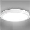 B.K.Licht Plafoniera LED 24W, luce bianca neutra 4.000K, diametro 38 cm, 3.000Lm, Lampada da soffitto bianca