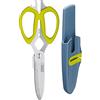 Colourworks KitchenCraft CWBREKSCIGRN Forbici da Cucina Multifunzione 10 in 1 con affilacoltelli, apribottiglie, zester e Altro Ancora, Acciaio Inossidabile, Mela