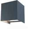 wonderlamp W-T000044 Applique da Parete per Esterno - Leva, Led, Orientabile 120, Antracite, 2 Luci 10W, Luce Neutra 4000K, Ip54