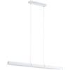EGLO LED lampada a sospensione Caldina, lampada a sospensione 1 fiamma | dimmerabile, lampada moderna in metallo, lampada da tavolo bianca e cromo, lampada LED da soggiorno sospesa, luce calda
