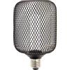 Xanlite - RFDHE150CCAN - Lampadina decorativa a gabbia - cilindro - attacco E27 - ologramma - bianco caldo - temperatura di colore 1800 K - 4 W - nero - basso consumo