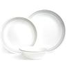 Corelle Set di stoviglie (12 pezzi, grigio mistico), set da tavola per 4 persone, include 4 piatti piani, piatti laterali e ciotole, 3 volte più resistenti, metà dello spazio e del peso della ceramica
