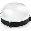 Brightium Applique LED rotondo nero per esterno con grado di protezione IP65. Potente ed efficiente, consuma solo 12 W, ideale per l'illuminazione in ambienti esterni.