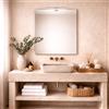 Baikal Specchio da bagno, varie forme e misure disponibili. Opzione con e senza LED. Stili che si adattano al bagno o a qualsiasi stanza della casa. 70 x 80 cm Specchio con Applique LED, 280034992