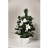 Heitmann Deco Albero di Natale decorato - Piccolo albero di Natale artificiale con gioielli - bianco, argento - albero di plastica
