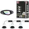 Paulmann 92437 Faretto da incasso LED Nova Angolo rotondo 84 mm 50° RGBW+ 3 x 6 W 3 x 500 lm 230 V Nero opaco alluminio pressofuso