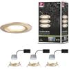 Paulmann 92407 Faretto da incasso LED 3-Step-Dim Nova Angolo IP44 rotondo 74mm Angolo 3x6W 3x470lm 230V dimmerabile 2700K Oro opaco