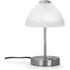 RL LIVE YOUR LIGHT Reality Leuchten, Lampada da tavolo QUEEN, Vetro, integrato, 2.5 W, Nichel Opaco, 15 x 15 x 24 cm