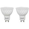 RLED Pack di lampadine LED SMD, luce calda GU10, 6.8 W, bianco, 5 x 5.5 cm, 2 pezzi