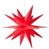 AMARE LED 3D - Stella luminosa per esterni, rosso, ca. 57 x 48 x 44 (L x A x P), CE + GS, per interni ed esterni, con timer