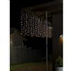Konstsmide Luci decorative a LED, a tenda, con Globes bianchi, 400 diodi a luce bianca calda, 24 V trasformatore esterno, cavo trasparente 3675 - 103
