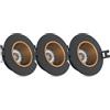 Xanlite LED Incasso Set 3 FARETTI GU10 50W 2700K Tondo ORIENTABILE Nero E Oro IP20-PACK3SP50RANO