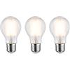 Paulmann 29092 Lampadina a filamento LED 230V bulbo E27 confezione da 3 3x9W 3x1055lm 60mm opaco vetro 2700K - bianco caldo