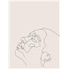 Wee Blue Coo Line Drawing Faces Woman Minimalist Unframed Wall Art Print Poster Home Decor Premium Disegno Viso Donna Parete Manifesto Casa