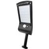 Zarivy Applique Solar Kira Nero 6500K, 400 Lm, design elegante IP65. Dimensioni: 5 x 8 x 24 cm. Include sensore di movimento crepuscolare per un'illuminazione efficiente e sicura.