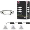 Paulmann 92456 Faretto da Incasso LED Nova Angolo Rotondo 84 mm 50° 3x2,8W 3x505lm 230V 4000K Acciaio Spazzolato