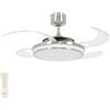FANAWAY EVO1 - Ventilatore da soffitto a LED dimmerabile, cromato spazzolato