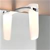 Wonderlamp Sabrina applique da parete LED, 6 W, cromo, 11.74 X 3.74 X 11.74 cm