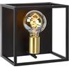 Lucide 00224/01/30 - Applique da parete, metallo, 40 W, nero, oro opaco